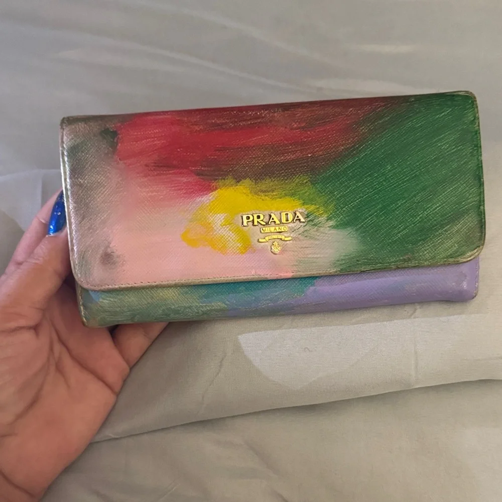 Prada handpainted Artistic Multicolor Wallet - Picture 17 of 17
